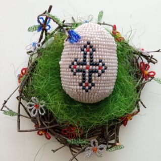 Пасхальное яйцо из бисера