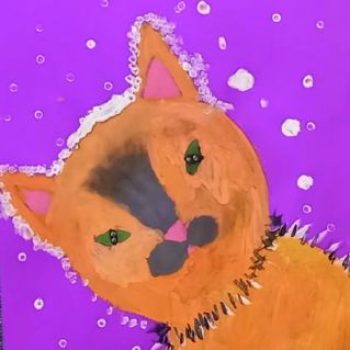 Котёнок зимой.