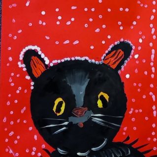 Котёнок зимой.