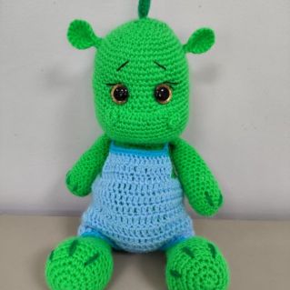"Динозавр" вязание крючком