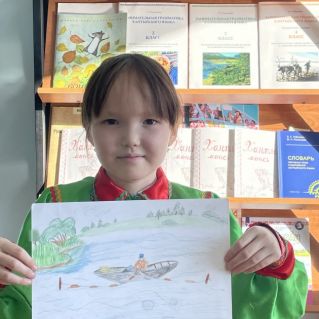 На рыбалке.