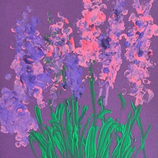 Нетрадиционные техники рисования "Букет сирени".