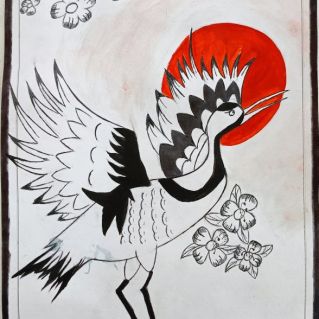 Японские мотивы.Журавль