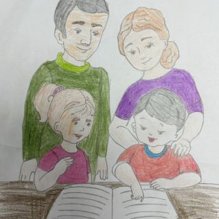 Мама, папа, брат и я - мы читающая семья