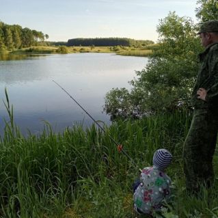 С папой на рыбалке