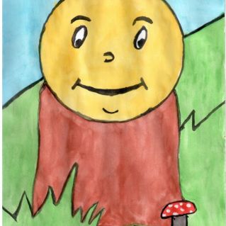 "Колобок на пеньке".