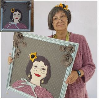 Текстильный портрет любимого педагога