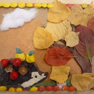 Ежик осенью