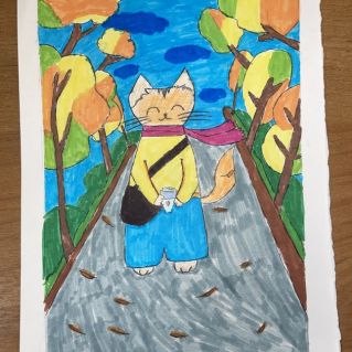 Прогулка по осенней аллее