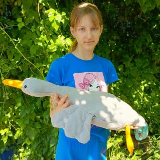 Мягкая игрушка "Гусь - обнимусь" (шитье)