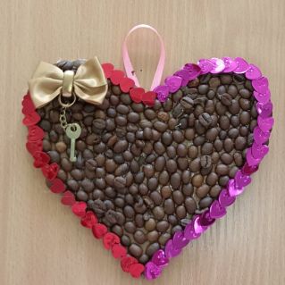 Панно "Кофейное сердце"