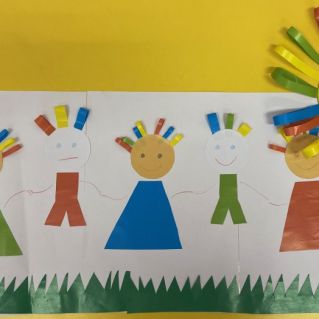 Аппликация "Дружные ребята"