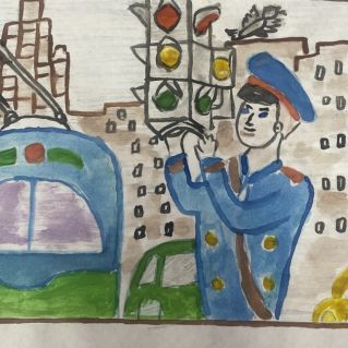 Рисунок "Светофор нас бережет"
