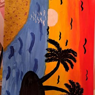 Осенний закат в Африке