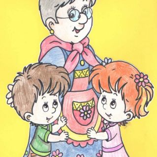 Бабушка и внуки