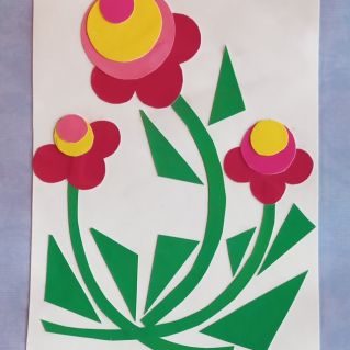 Букет из геометрических фигур для учителя