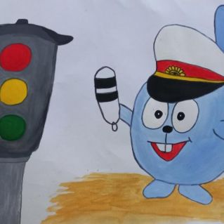 Зайка - полицейский.