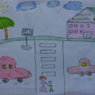 По дороге в садик.