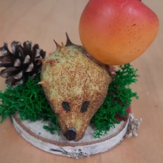 Ёжик с яблоком