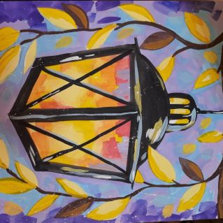 "Осенний свет фонаря"