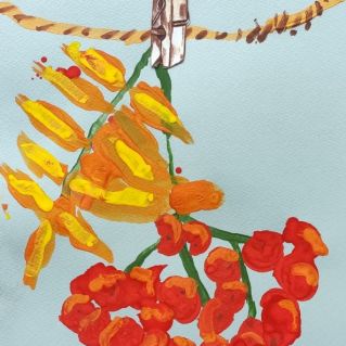 Боярыня рябина рубинами горит