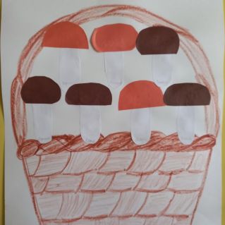 Коллективная работа "Корзина грибов"