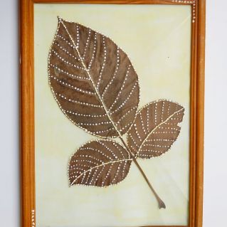 "Осенний лист" Точечная роспись