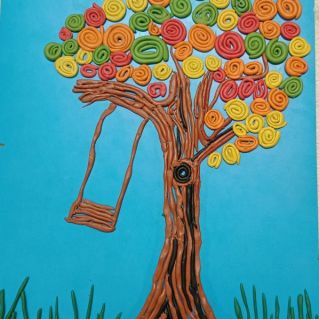 Осенний качели