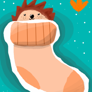 Ёжик в носочке