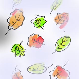 Листья. Туман