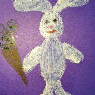 Зайчик в белой шубке