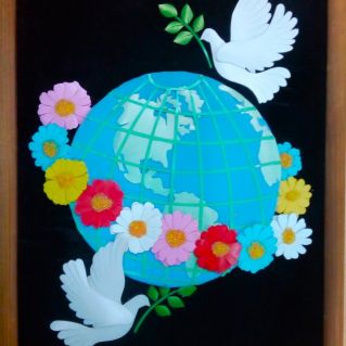 Панно "Цветущая планета"