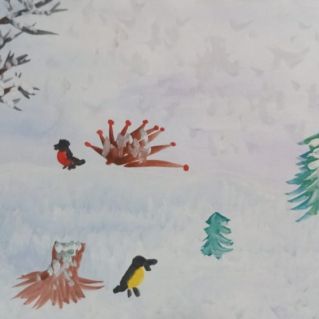 Зима в лесу.