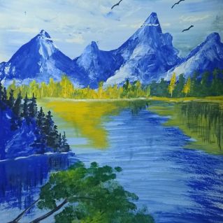 "Осень на водоёме"