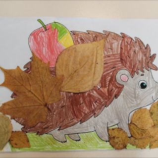 Ежик и осень