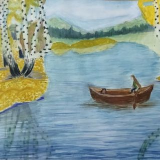 Среди осенних берез