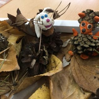 Поделка "Веселая компания"