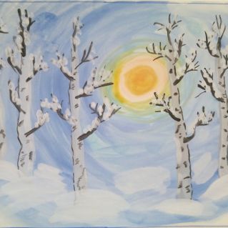 "Берёзы в снегу"