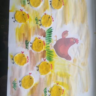 "Курочка с цыплятами"