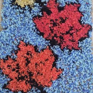 Листопад( в технике ковровой вышивки)