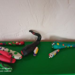 Лепка " Семейка змеек".