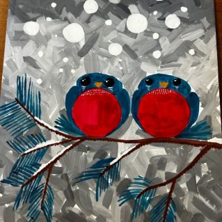 Снегири на ветке