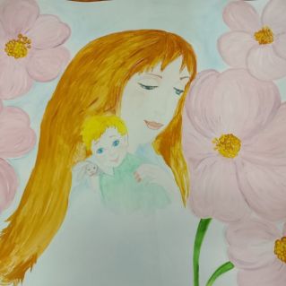 "Поздравляю мамочку мою!"