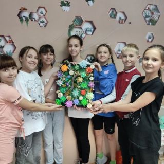 Дерево с суккулентами