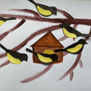 "Синички на ветке"