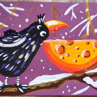 Зимний ворон