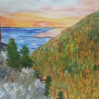 Осенний вид берега Байкала