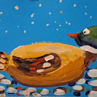 Яркий селезень