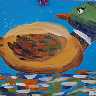 Яркий селезень