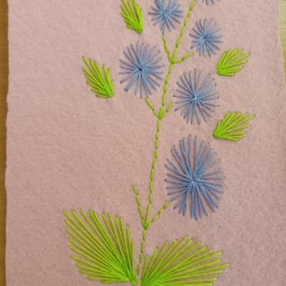 "Нитяная графика "Подарок маме"